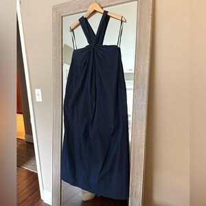 Faherty Women’s Navy Halter Shift Midi Dress Size Small